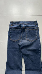 Denim Jeans Bootcut Simple Flared Blu Jeans (XXS)