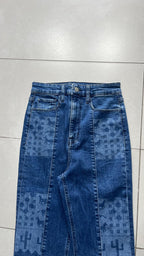 Denim Jeans Straight / Flared Fit Japan Style Printed (XXS)