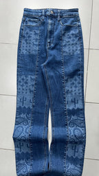 Denim Jeans Straight / Flared Fit Japan Style Printed (XXS)