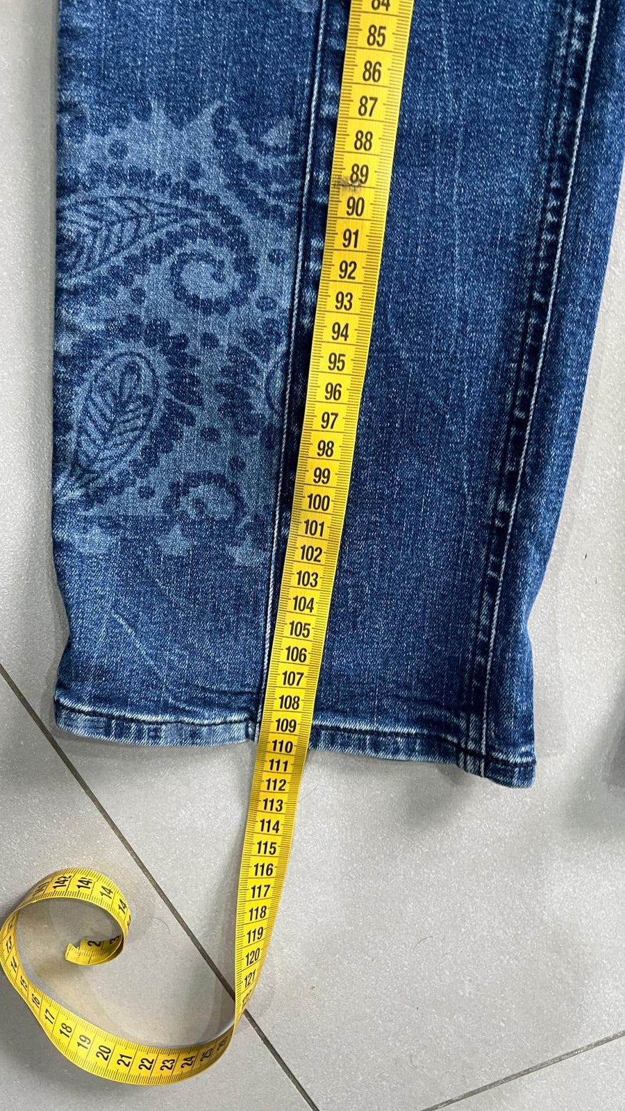 Denim Jeans Straight / Flared Fit Japan Style Printed (XXS)