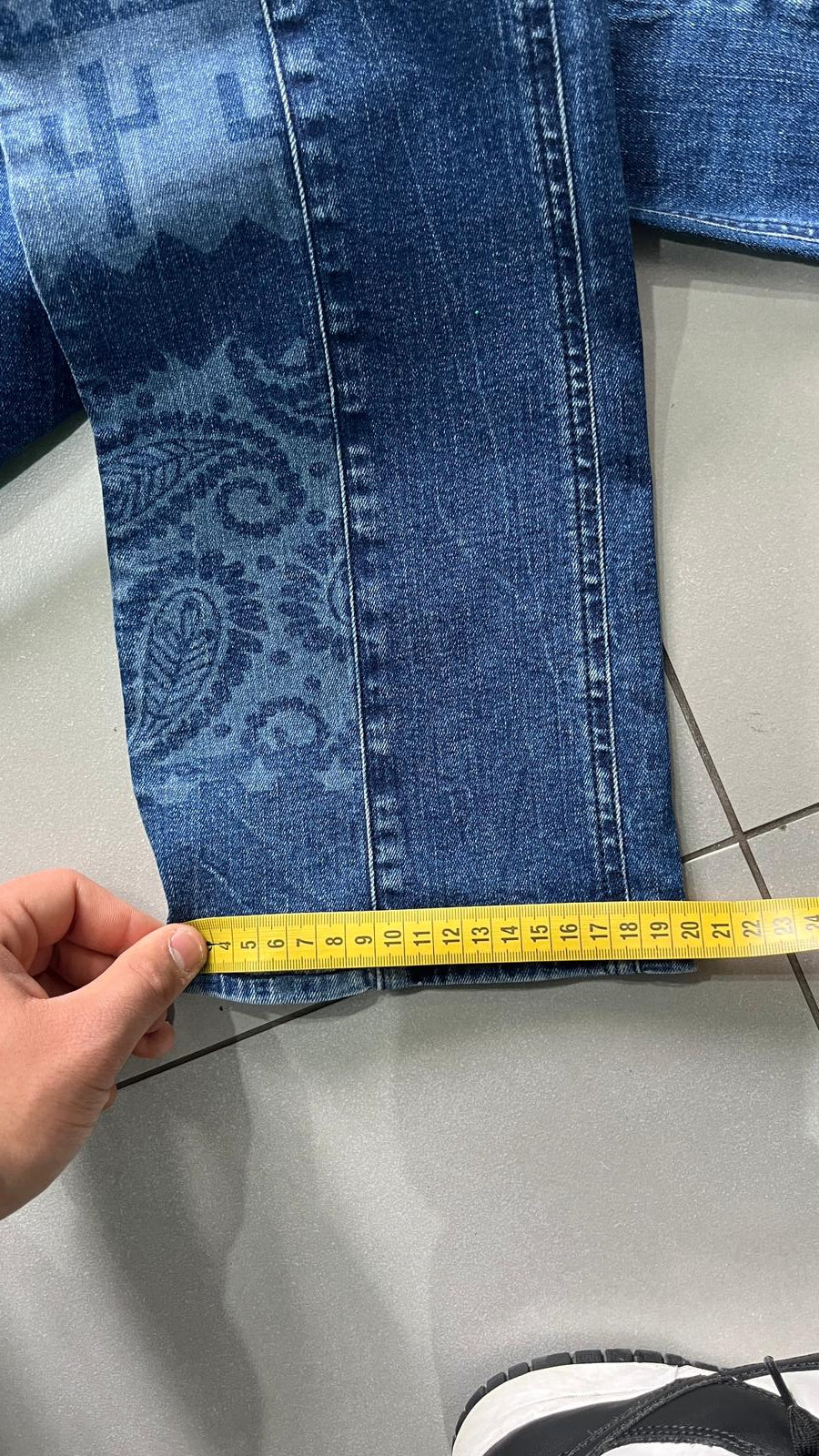 Denim Jeans Straight / Flared Fit Japan Style Printed (XXS)
