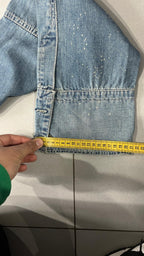 Denim Lee Straight Fit con Brillantini Stone Wash (S)