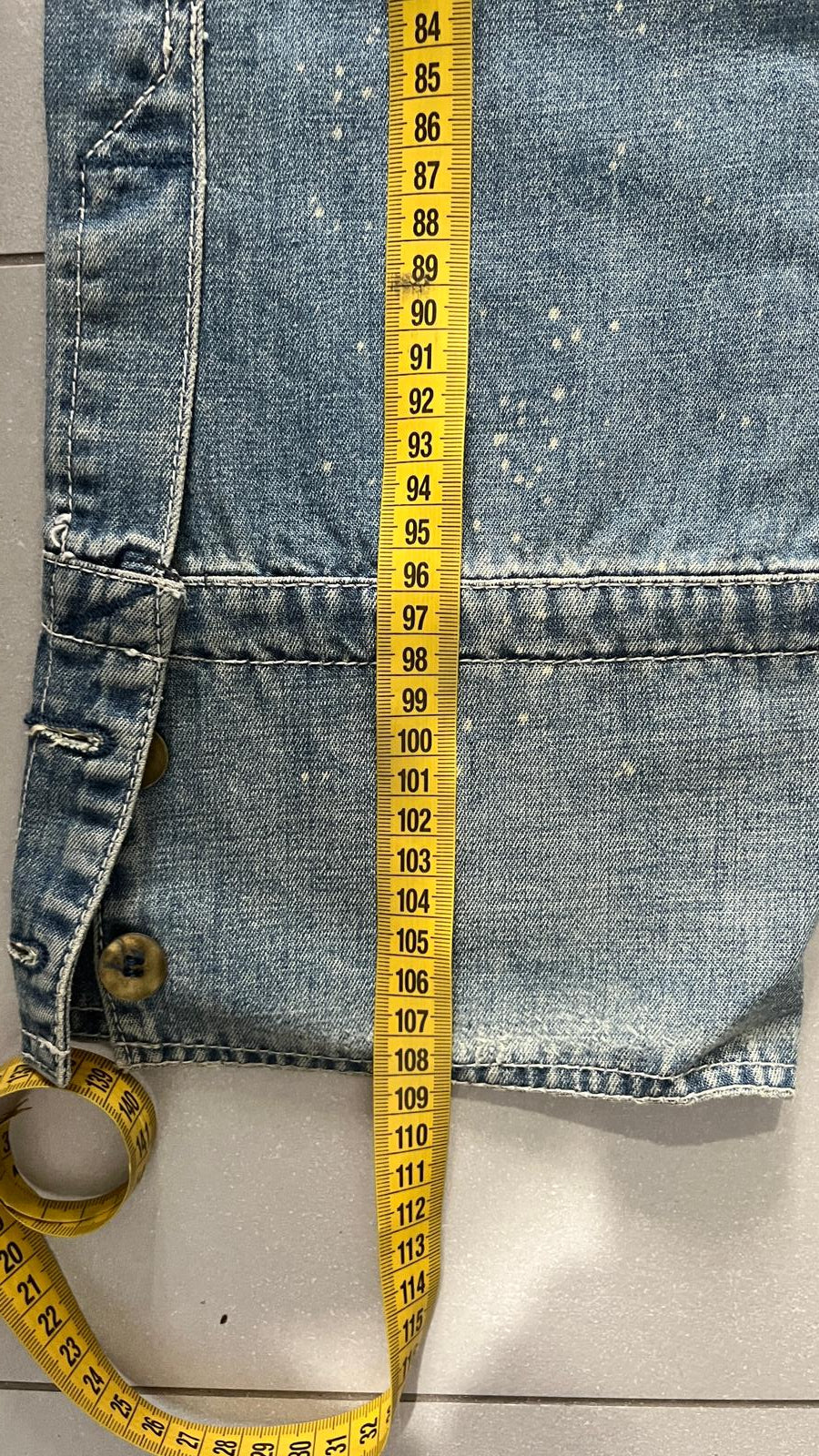 Denim Lee Straight Fit con Brillantini Stone Wash (S)