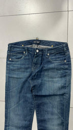 Denim Jeans Armani Blu Wash Low Waist con Cinturino Posteriore (S)