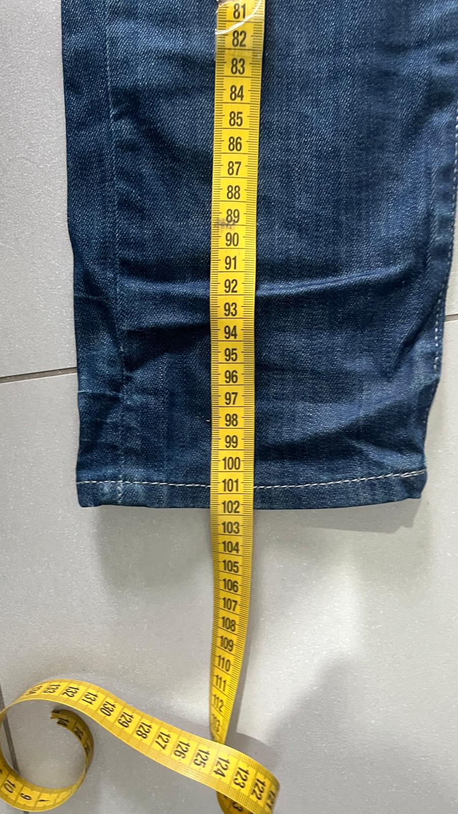 Denim Jeans Armani Blu Wash Low Waist con Cinturino Posteriore (S)