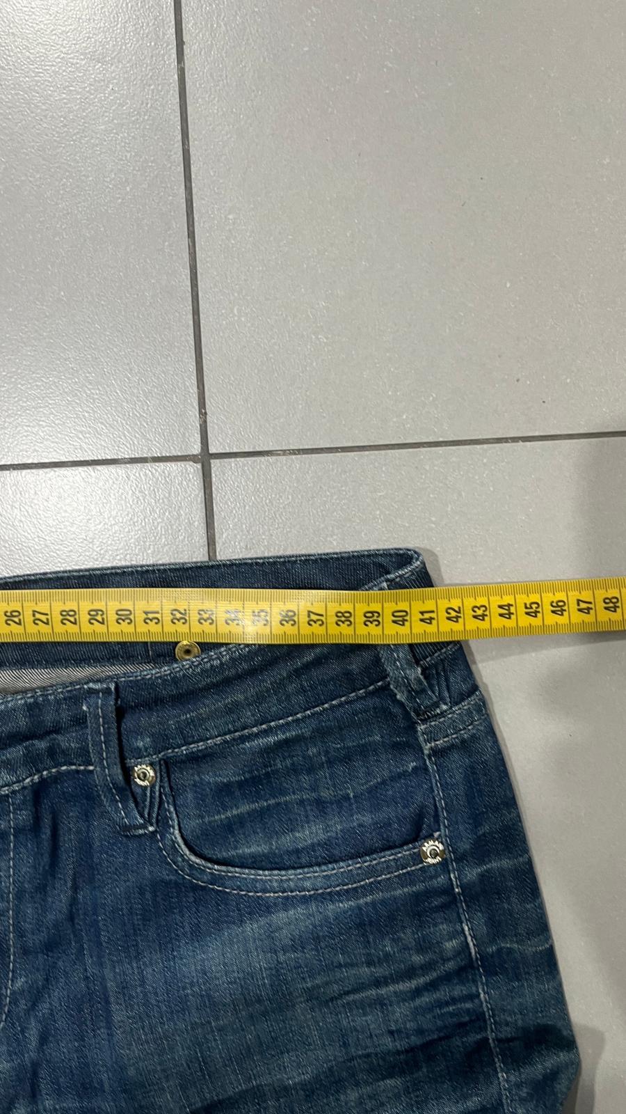 Denim Jeans Armani Blu Wash Low Waist con Cinturino Posteriore (S)