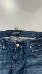 Denim Jeans Armani Blu Wash Low Waist con Cinturino Posteriore (S)