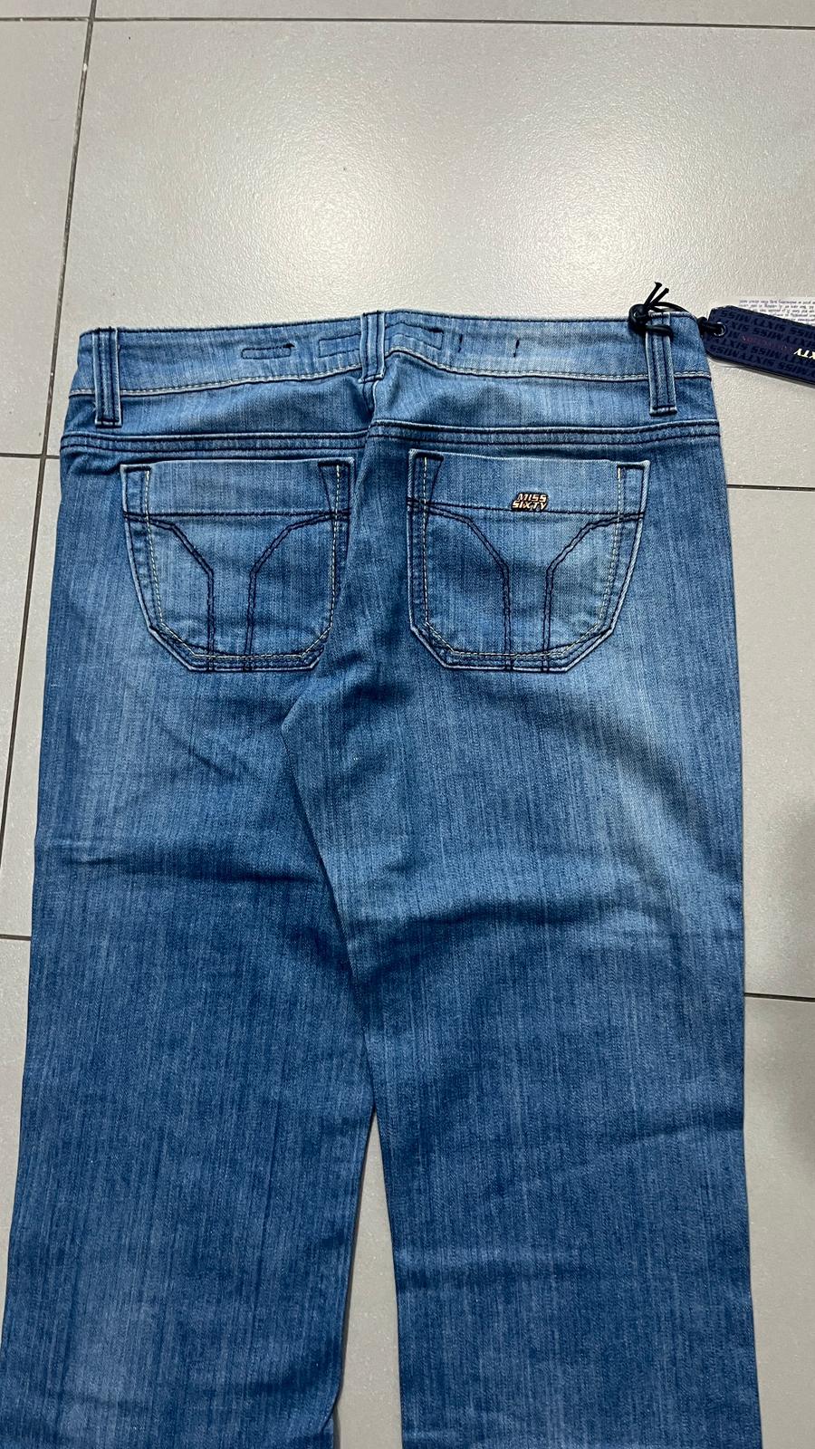 Denim Jeans Miss Sixty NEW BootCut Fit Flared Light Blue Wash Y2K (S)