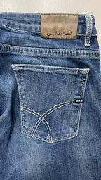 Denim Jeans Gas Slim Skinny Fit Blu Wash con Rotture (XL)