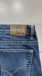 Denim Jeans Gas Slim Skinny Fit Blu Wash con Rotture (XL)