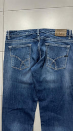 Denim Jeans Gas Slim Skinny Fit Blu Wash con Rotture (XL)