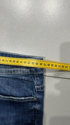 Denim Jeans Gas Slim Skinny Fit Blu Wash con Rotture (XL)