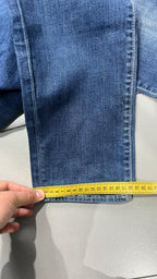 Denim Jeans Gas Slim Skinny Fit Blu Wash con Rotture (XL)