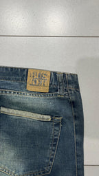 Denim Jeans Stone Wash Baggy Fit Straight Particular Vintage Piece (L)
