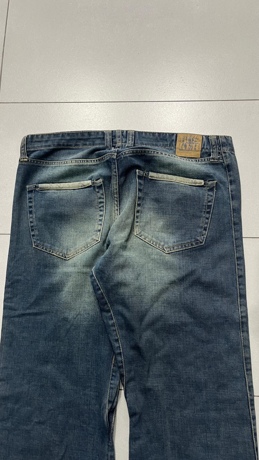 Denim Jeans Stone Wash Baggy Fit Straight Particular Vintage Piece (L)