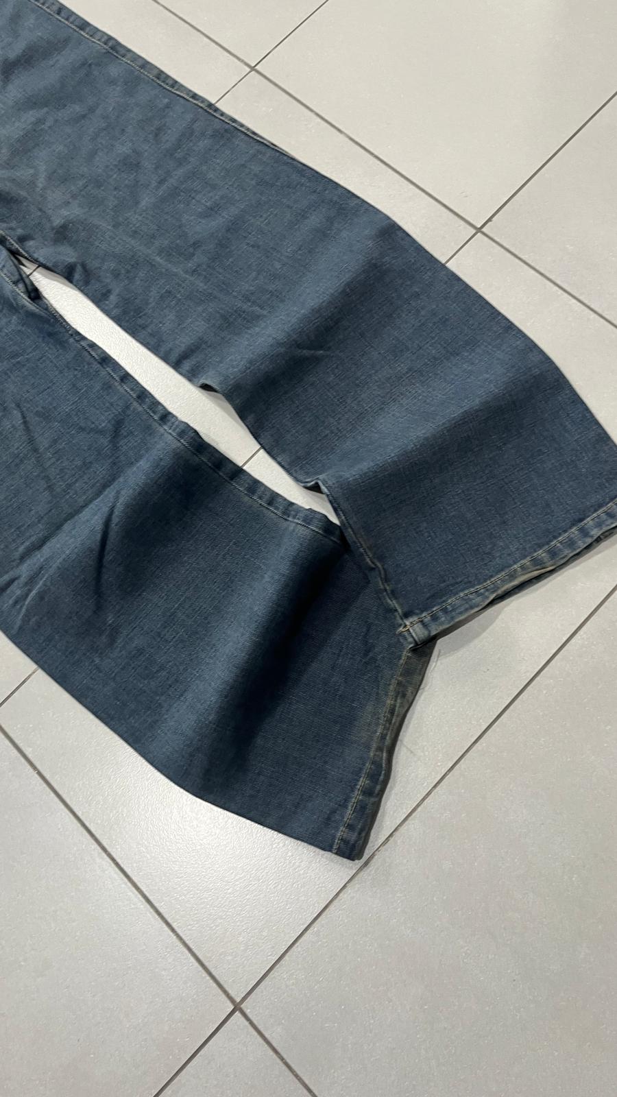 Denim Jeans Stone Wash Baggy Fit Straight Particular Vintage Piece (L)