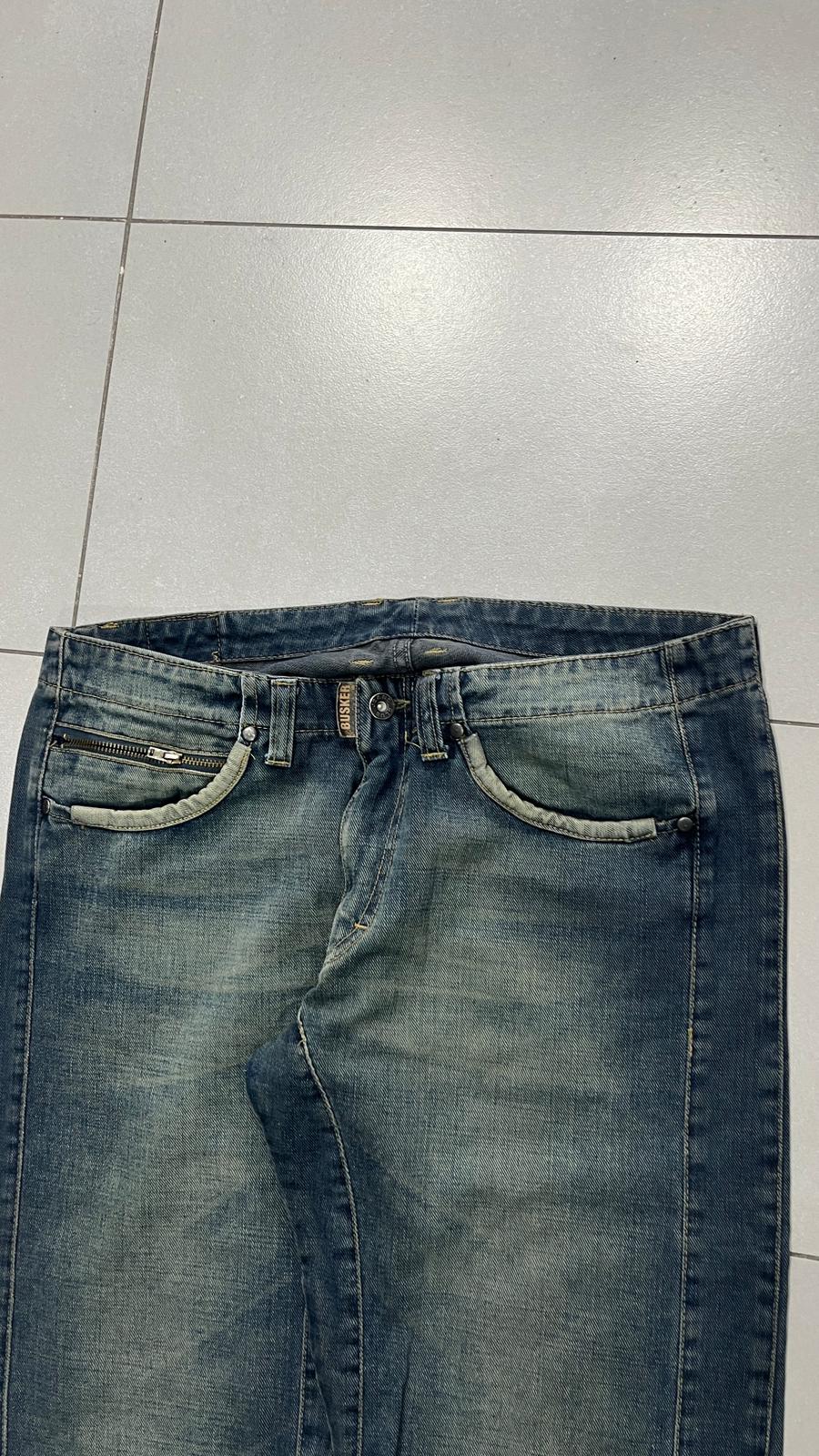 Denim Jeans Stone Wash Baggy Fit Straight Particular Vintage Piece (L)