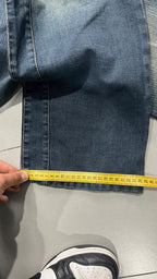Denim Jeans Stone Wash Baggy Fit Straight Particular Vintage Piece (L)