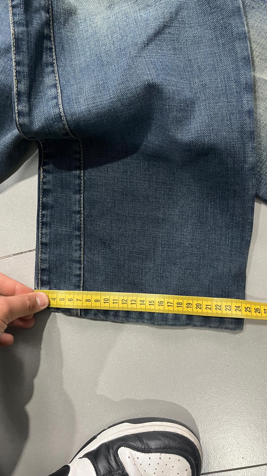 Denim Jeans Stone Wash Baggy Fit Straight Particular Vintage Piece (L)