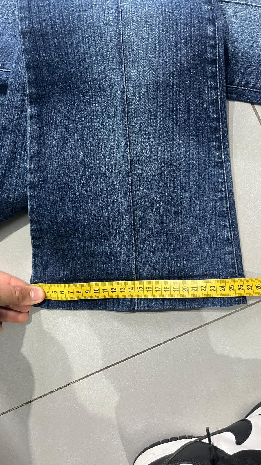 Denim Jeans BootCut Da Donna Blu Wash Flare Fit Low Waist Y2K (S)