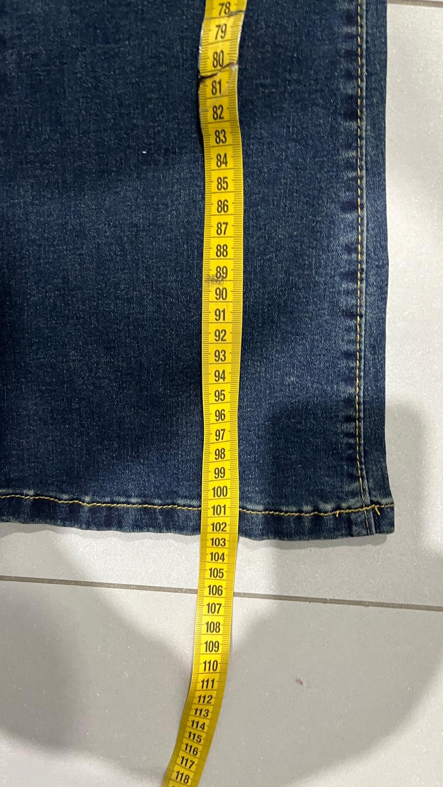 Denim Jeans Svasati BootCut Low Waist Embroidered Washed (XS)