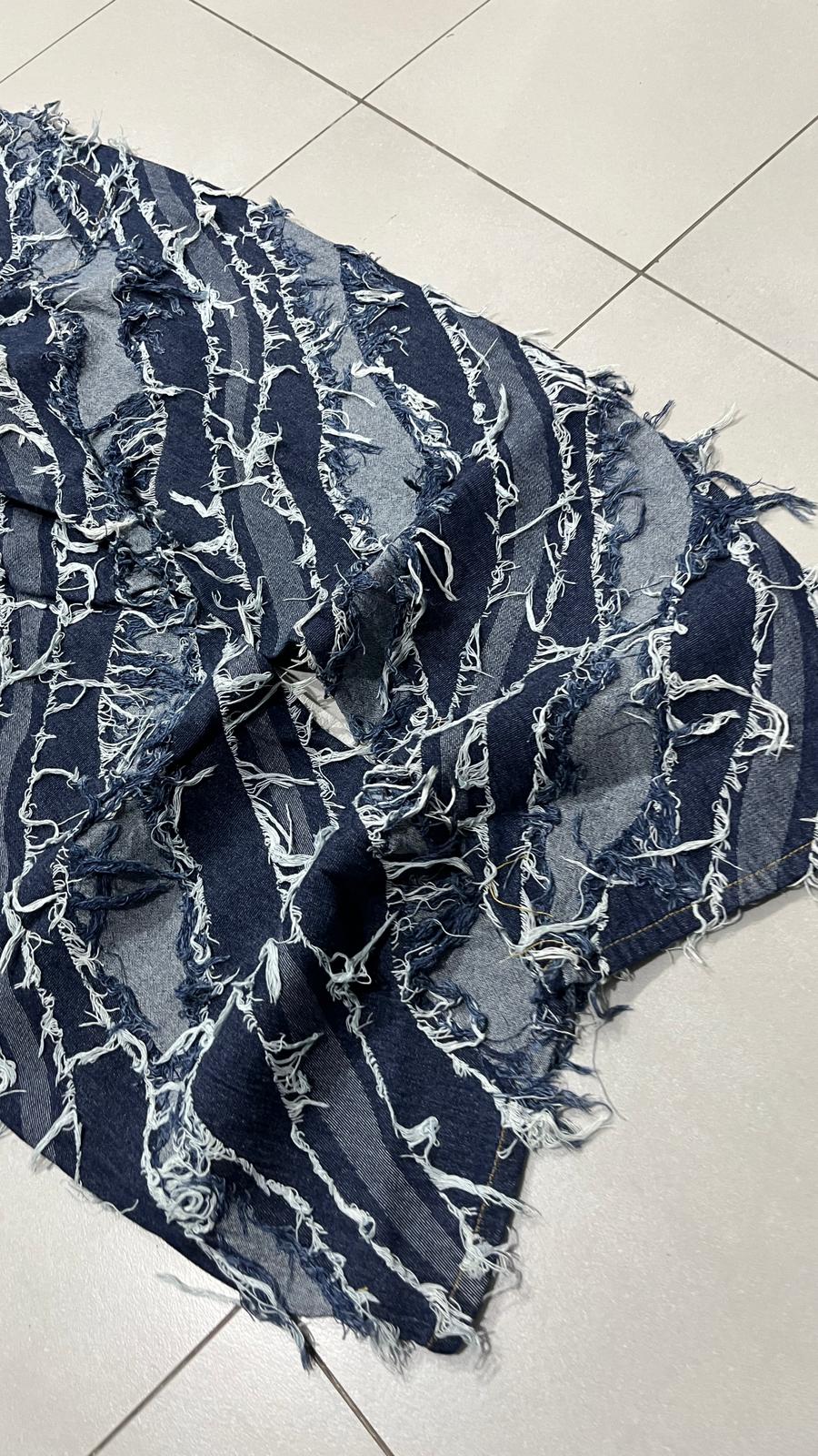 Denim Jeans Super Particular Baggy Fit Sfrangiato (S) Japan Style