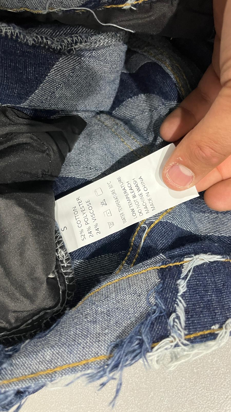 Denim Jeans Super Particular Baggy Fit Sfrangiato (S) Japan Style