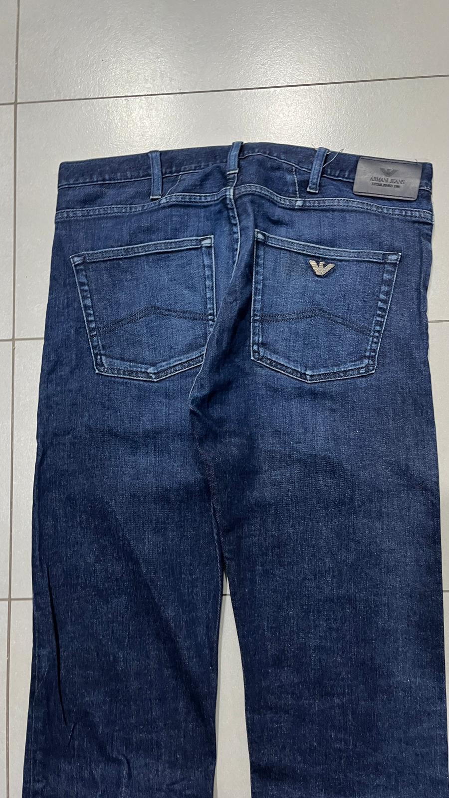 Denim Jeans Armani Dark Blu Straight / Slim Fit (L)