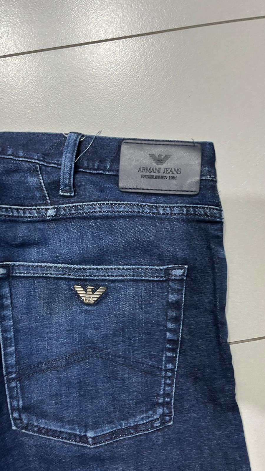 Denim Jeans Armani Dark Blu Straight / Slim Fit (L)