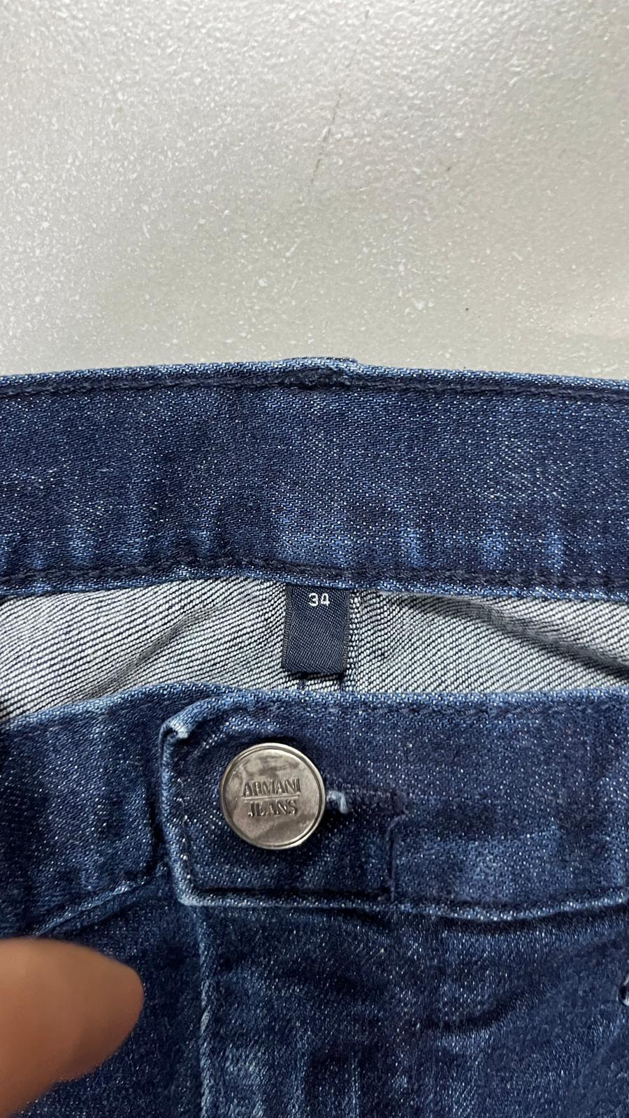 Denim Jeans Armani Dark Blu Straight / Slim Fit (L)