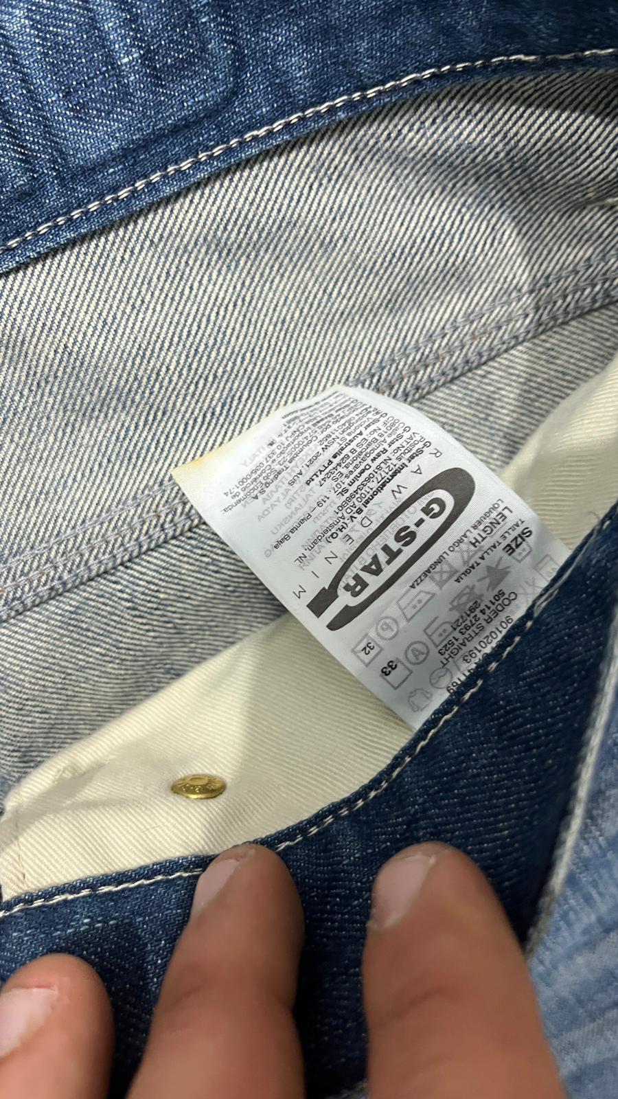 Denim Jeans G-Star Raw Blue Washed Baggy Fit Embroidered (L)