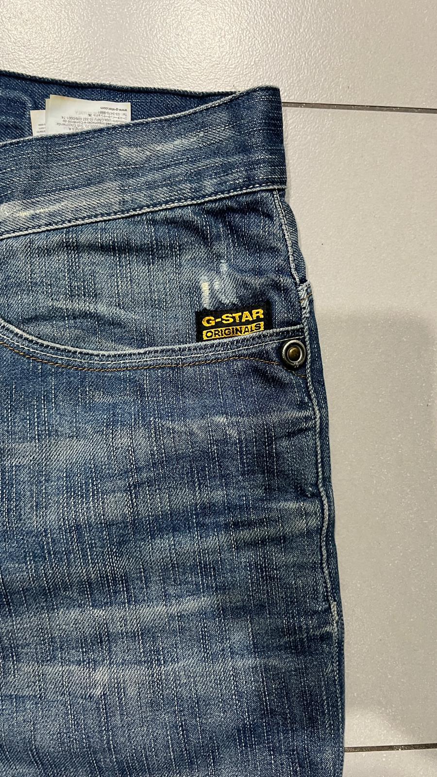 Denim Jeans G-Star Raw Blue Washed Baggy Fit Embroidered (L)