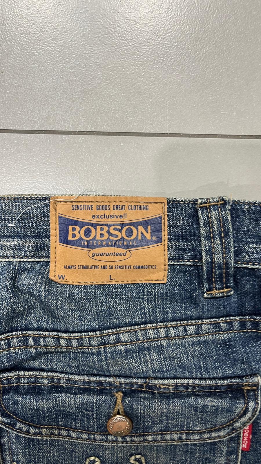 Denim Jeans Japan Style Embroiered Baggy Flared Fit (M)
