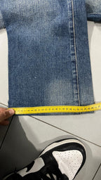 Denim Jeans Japan Style Embroiered Baggy Flared Fit (M)
