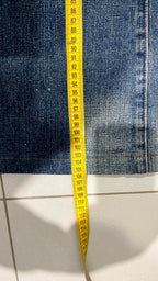 Denim Jeans Japan Style Embroiered Baggy Flared Fit (M)