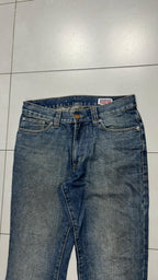 Denim Jeans Japan Style Embroiered Baggy Flared Fit (M)