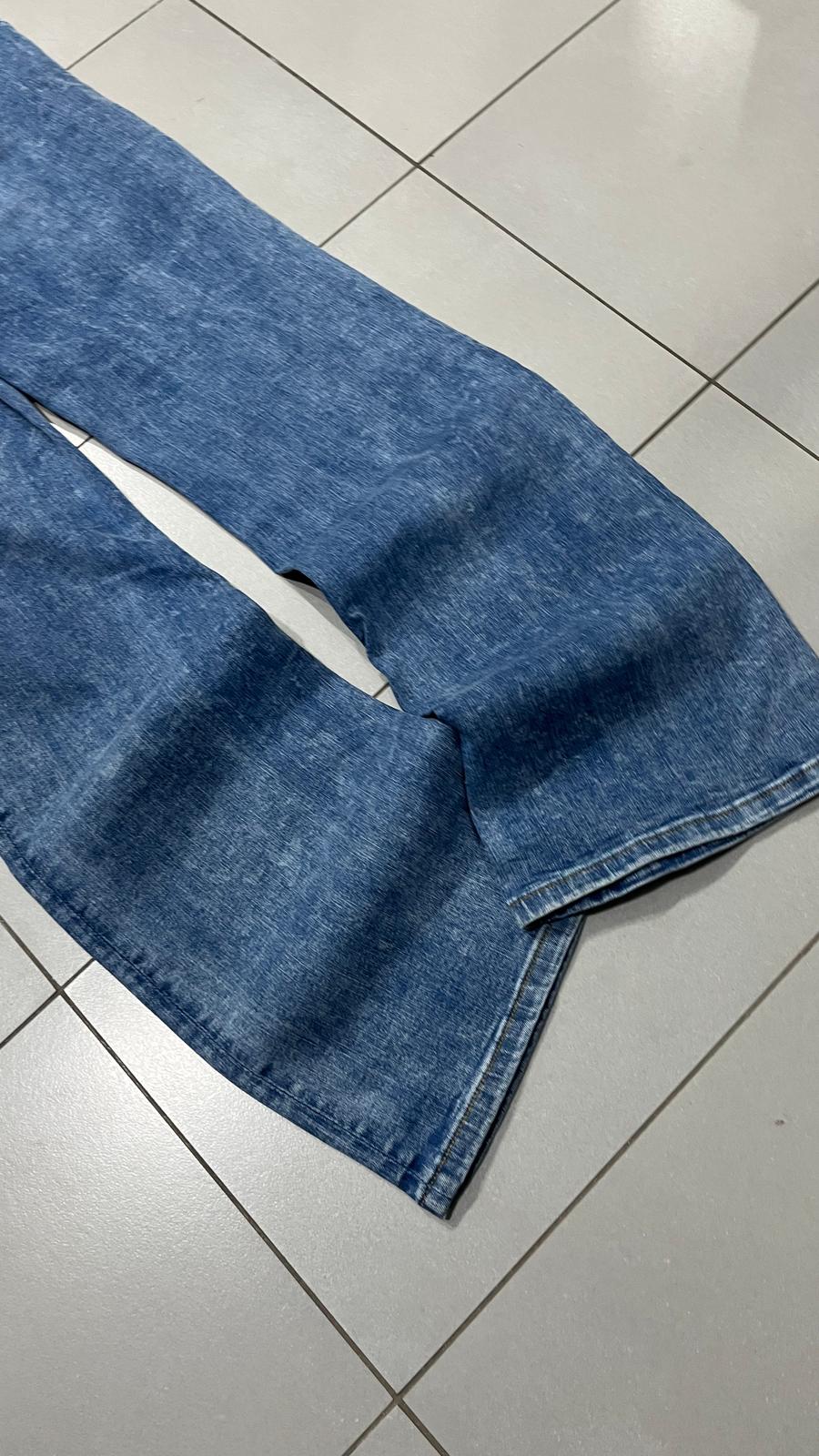Denim Jeans Flare Washed Light Blue (M) - Jeans Svasati