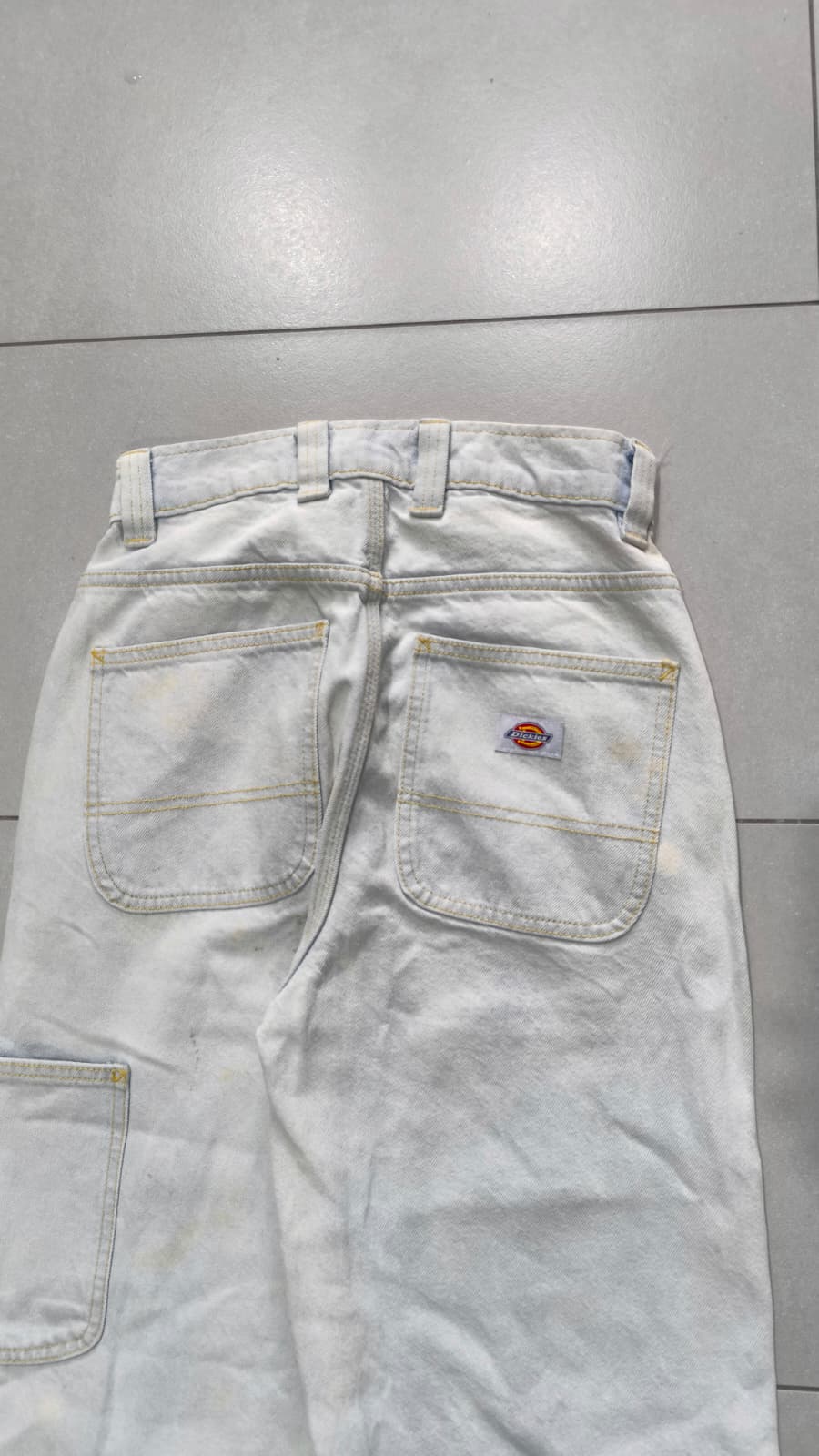 Denim Jeans Dickies Baggy Fit Light Blue con Macchie (XS)