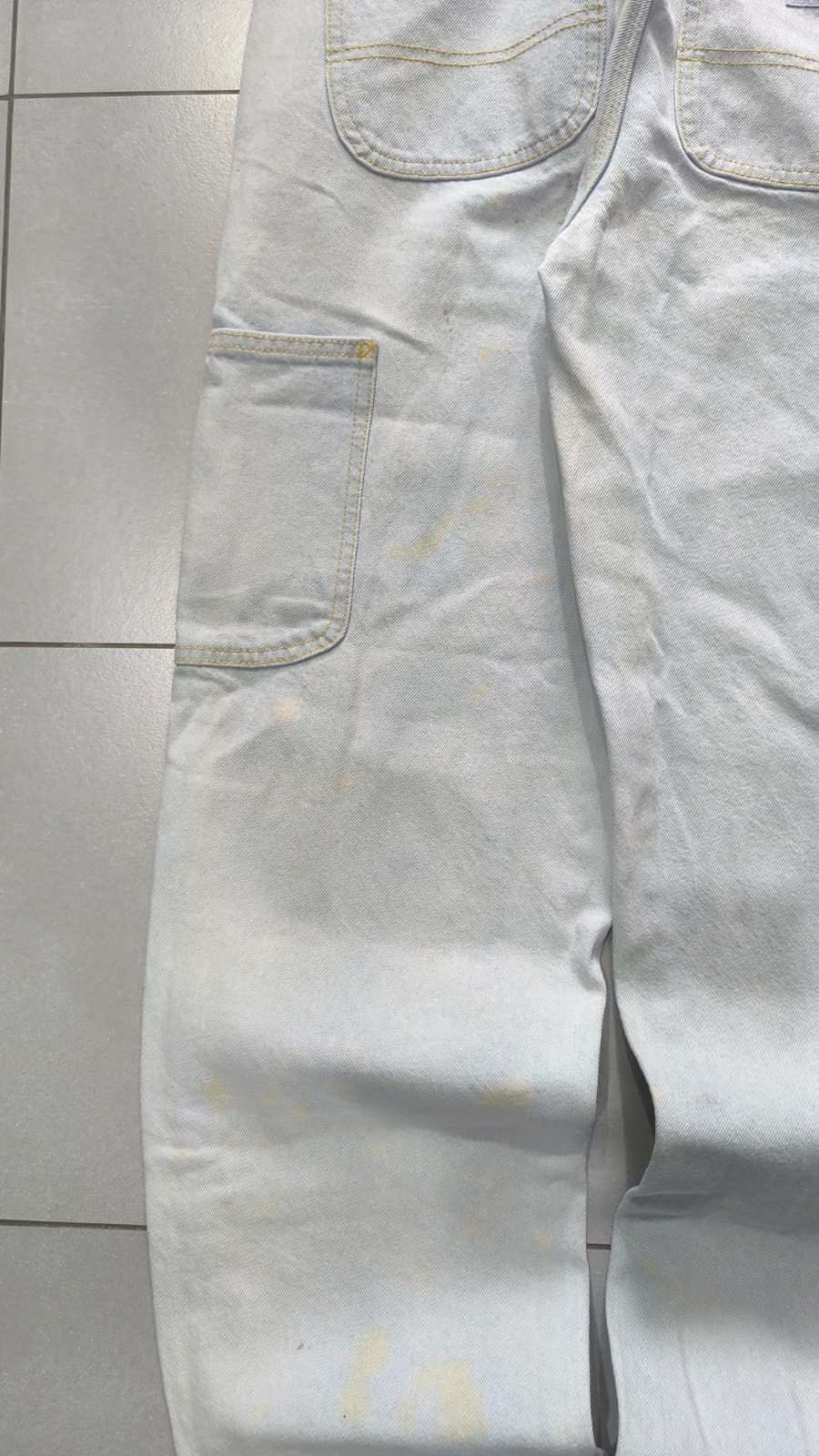 Denim Jeans Dickies Baggy Fit Light Blue con Macchie (XS)