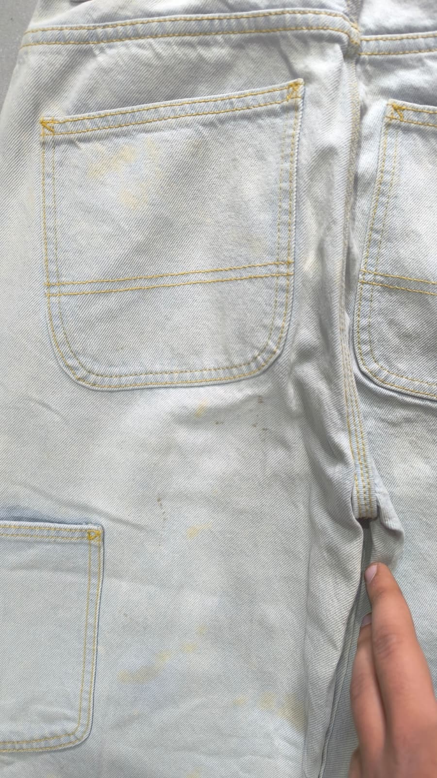 Denim Jeans Dickies Baggy Fit Light Blue con Macchie (XS)