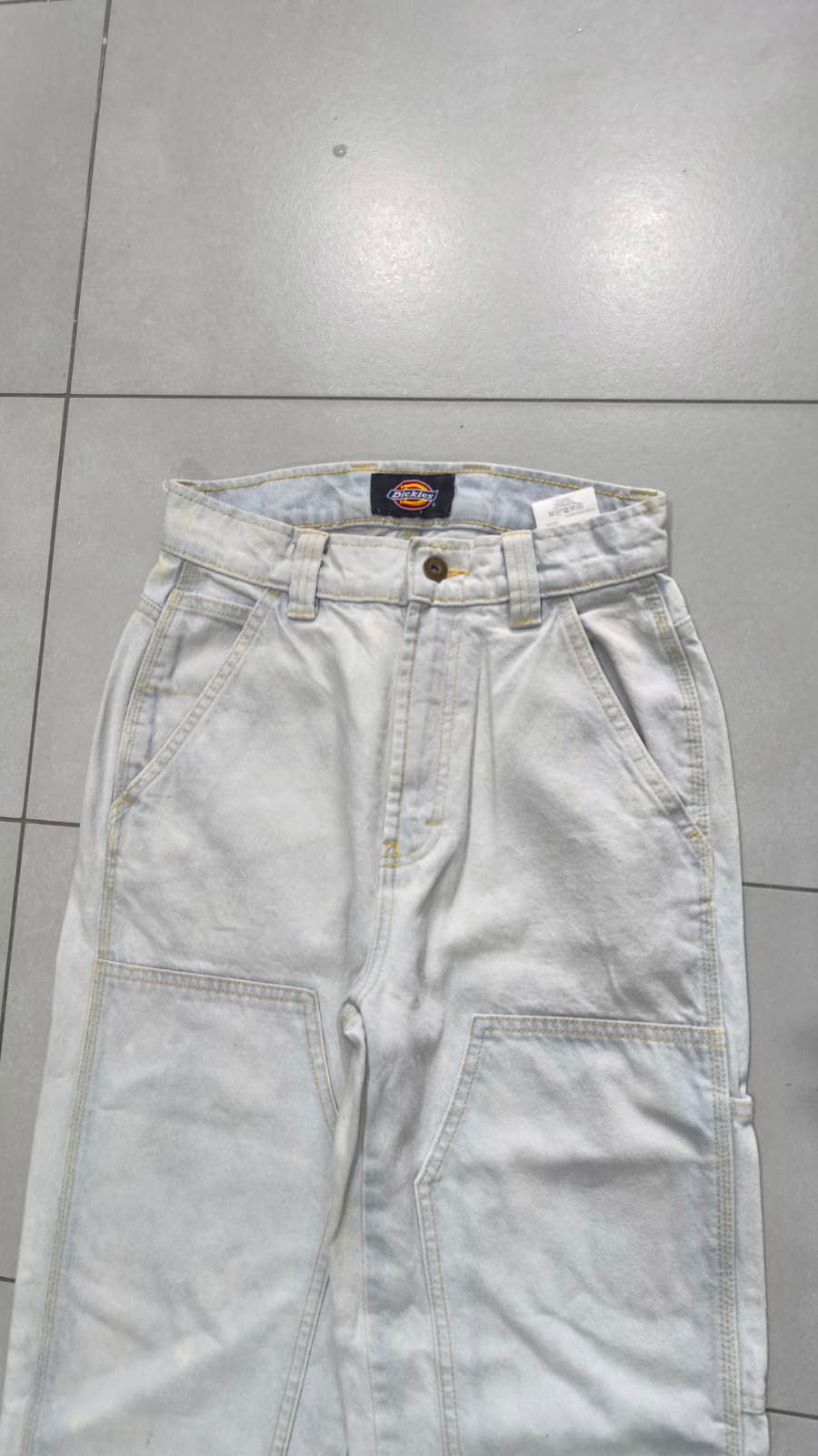 Denim Jeans Dickies Baggy Fit Light Blue con Macchie (XS)