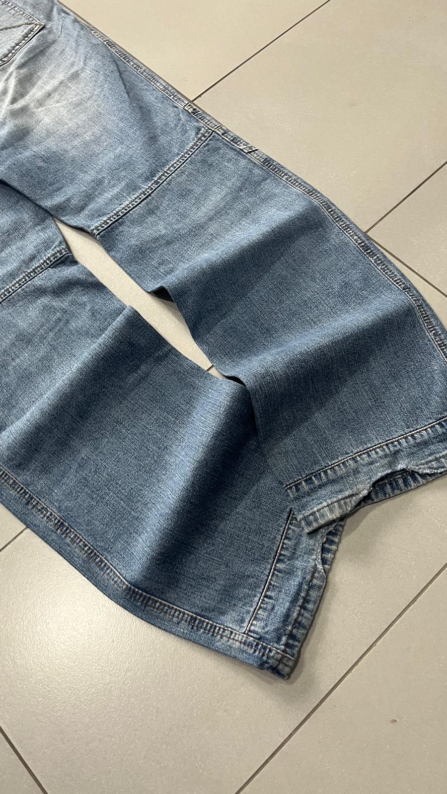 Denim Jeans Baggy Fit Particular Embroidered (M)