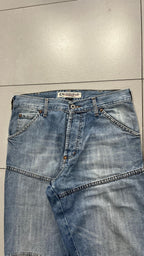 Denim Jeans Baggy Fit Particular Embroidered (M)