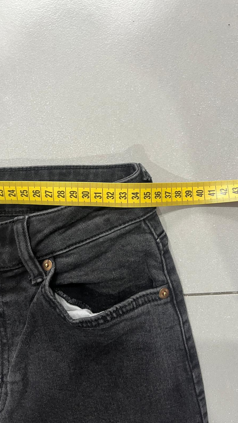 Denim Jeans BootCut H&M Simple Black / Grey (XS)