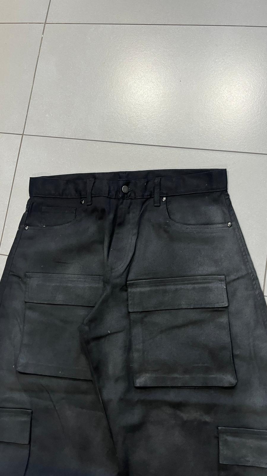 Super Baggy Balloon Pants Cargo Cerati Nero Semplice (L)