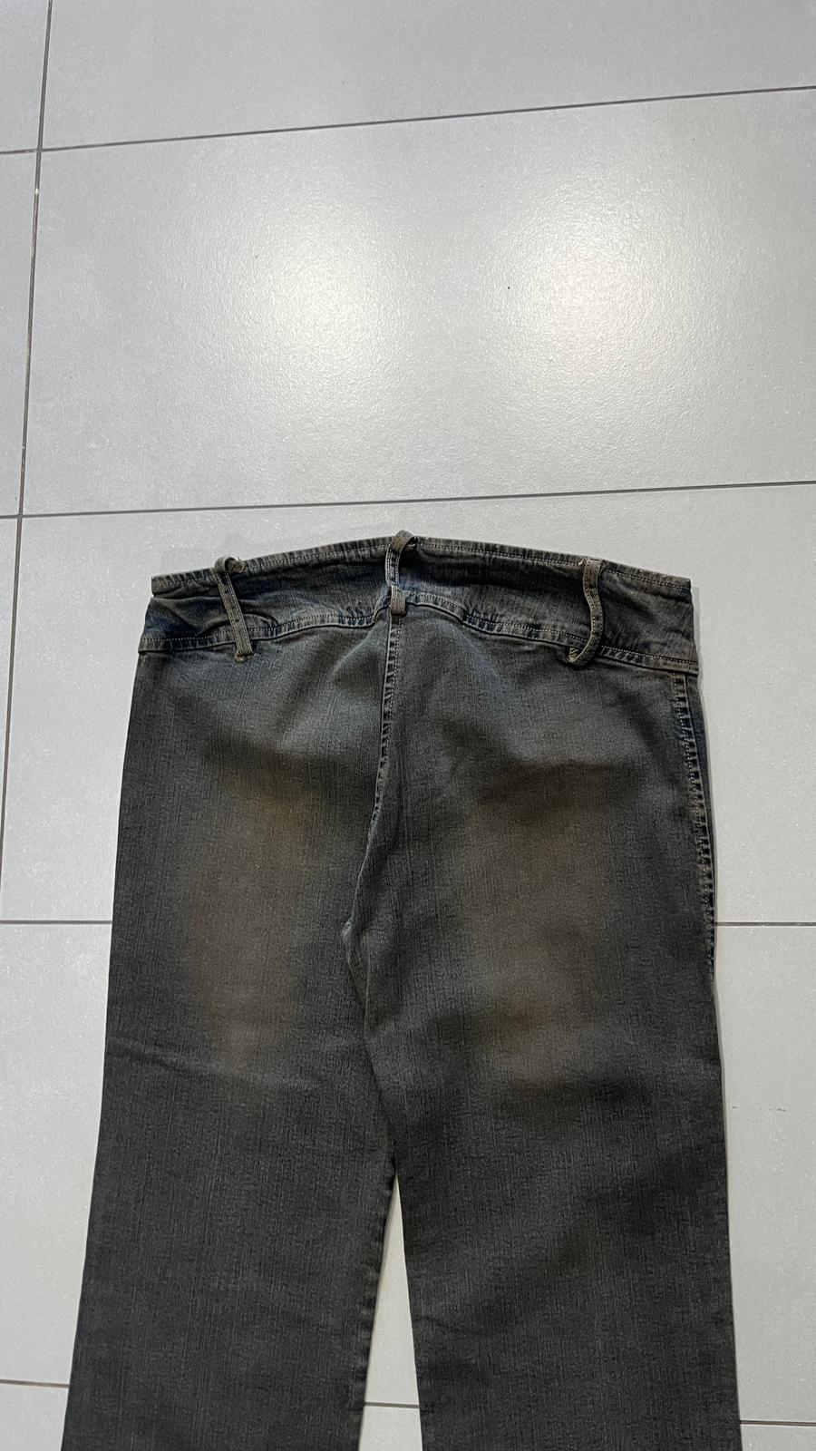 Denim Jeans Stone Wash BootCut Flare Fit Low Waist (S)