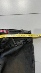 Denim Jeans Stone Wash BootCut Flare Fit Low Waist (S)