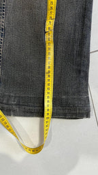 Denim Jeans Stone Wash BootCut Flare Fit Low Waist (S)