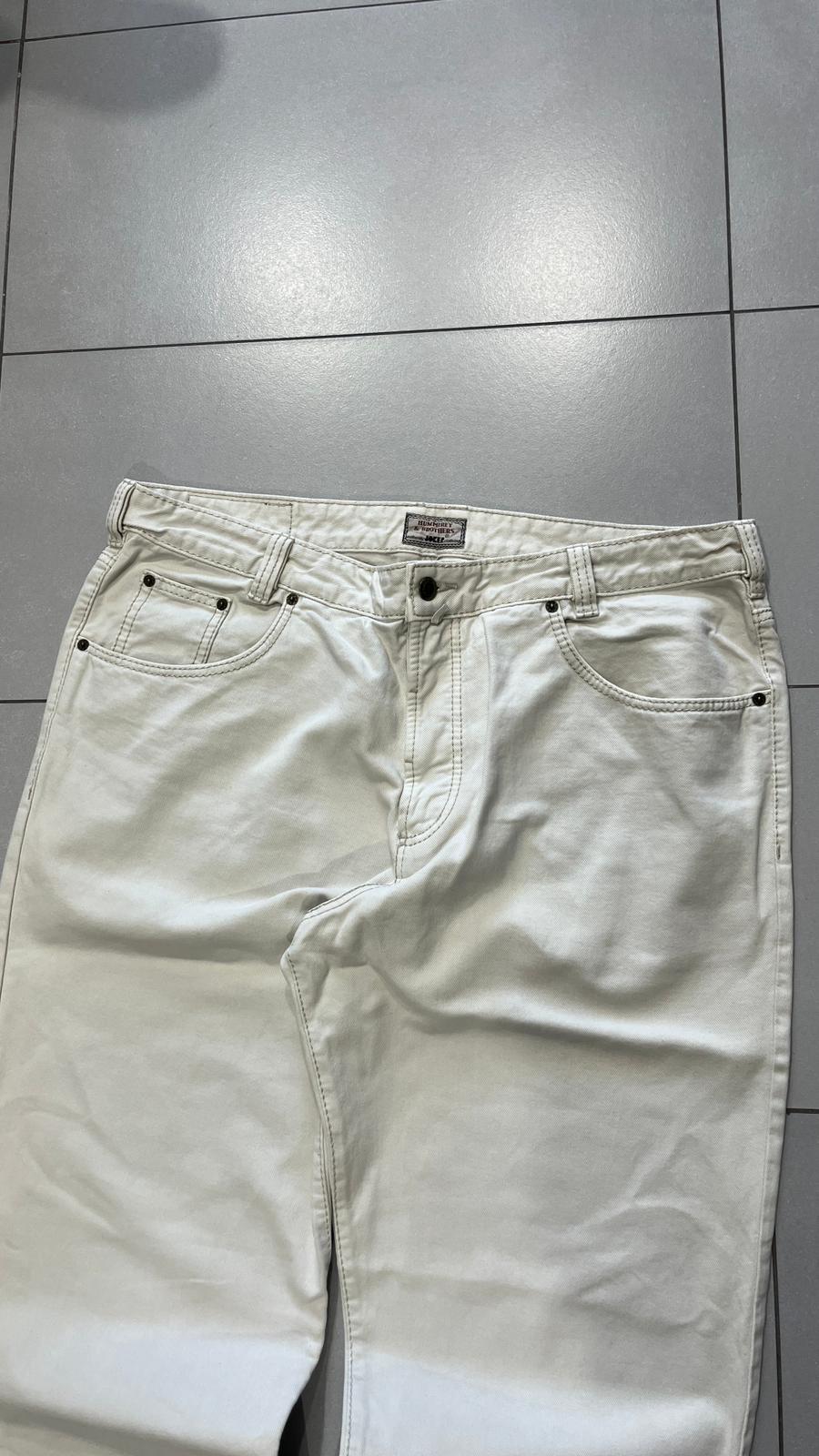 Denim Jeans Baggy Fit Bianco / Panna (XXL)