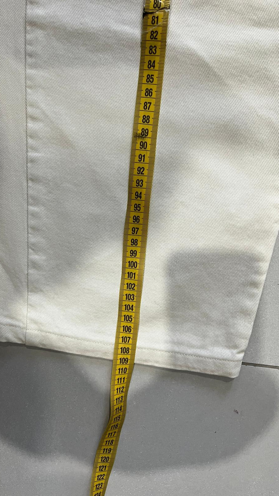 Denim Jeans Baggy Fit Bianco / Panna (XXL)